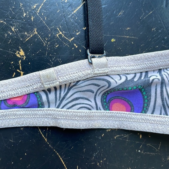 CALVIN KLEIN peacock feather print padded bra - Picture 10 of 11